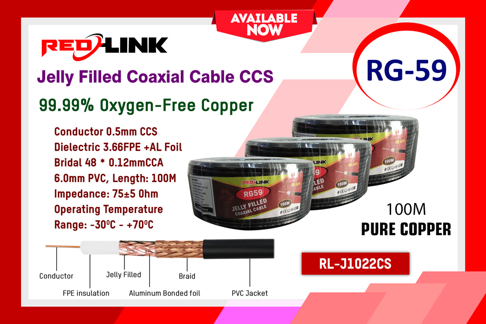 RL-J1022CS JELLY FILLED COAXIAL CABLE redlink Sri lanka