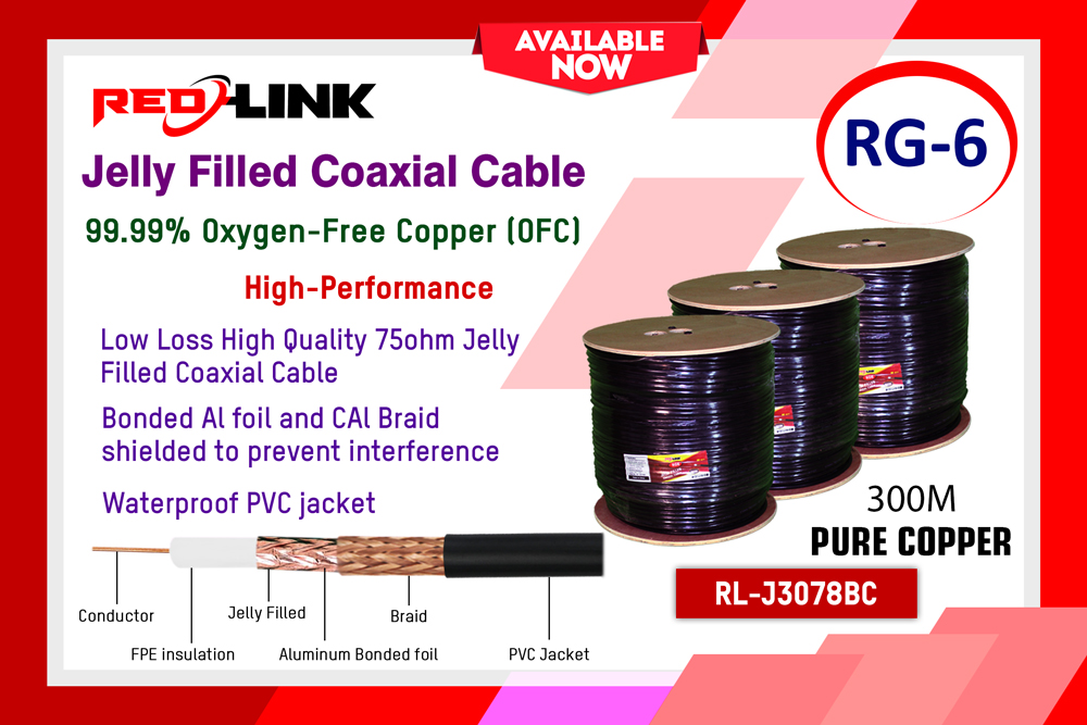 RL-J3078BC JELLY FILLED COAXIAL CABLE redlink Sri lanka