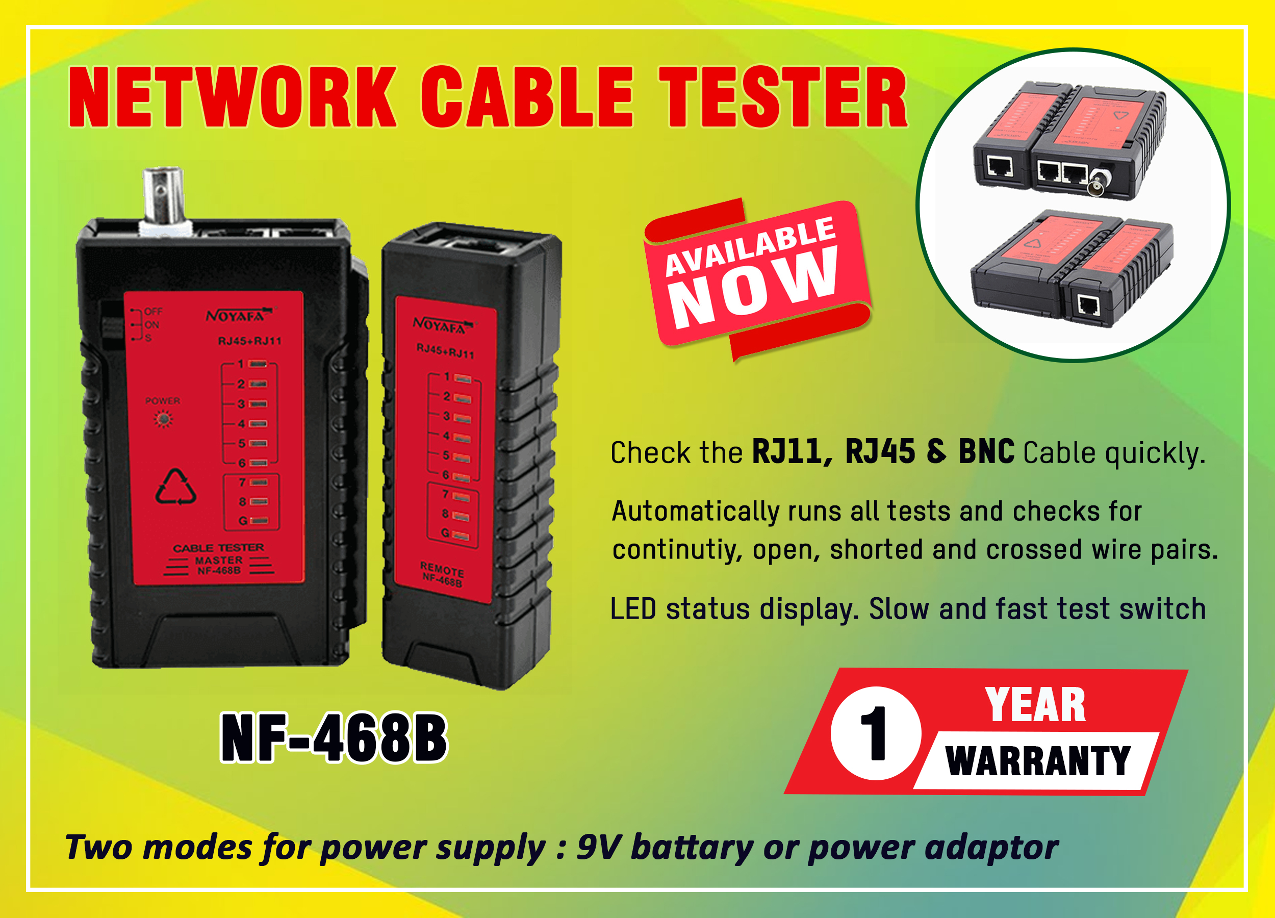 NF-468B description NETWORK TESTER redlink Sri lanka