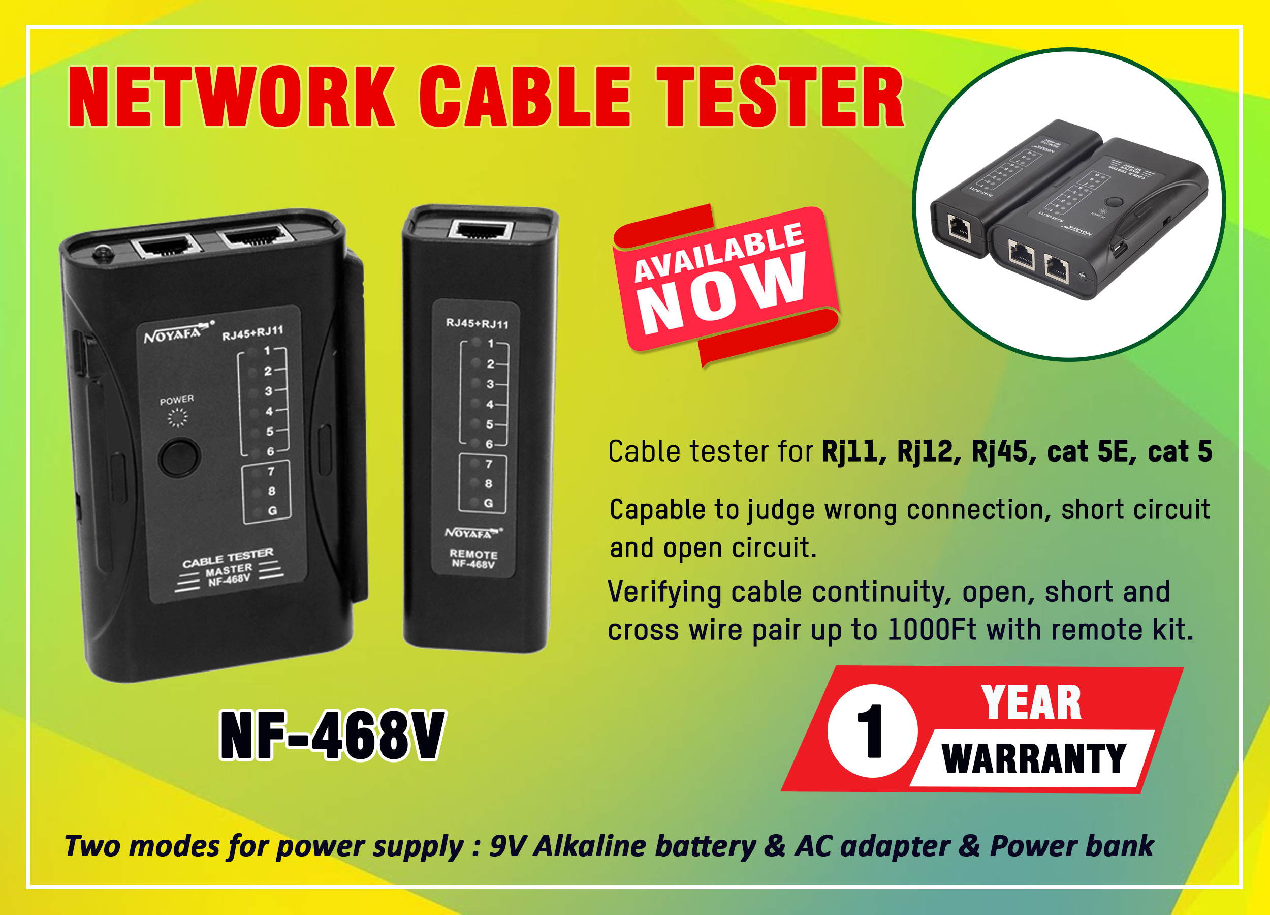 NF-468V description NETWORK TESTER redlink Sri lanka