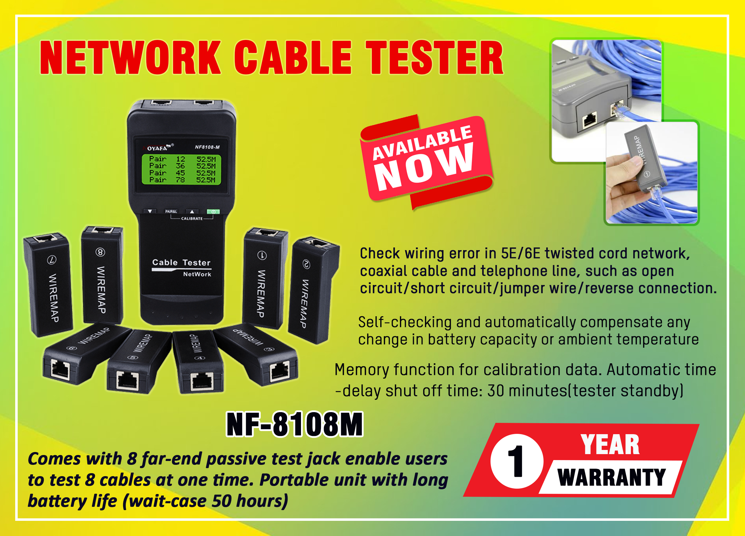 NF-8108M description NETWORK TESTER redlink Sri lanka