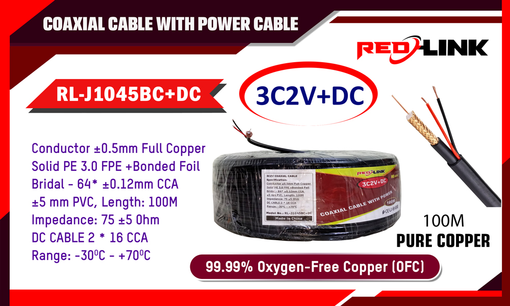 RL-J1045BC+DC description COAXIAL CABLE WITH POWER redlink Sri lanka
